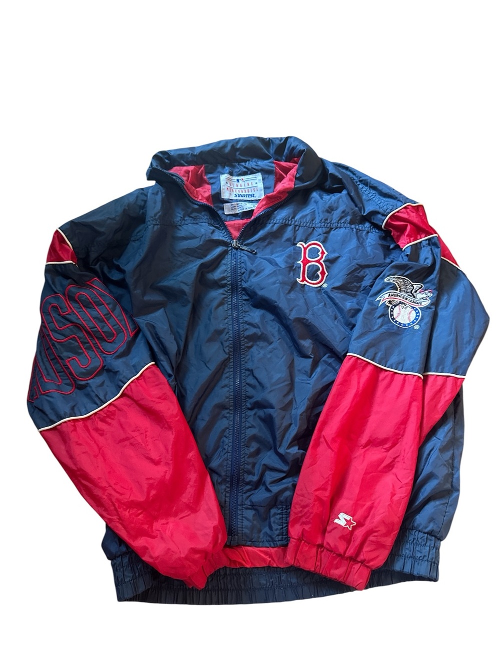 Vintage Boston redsox Navy & Red Windbreaker Jacket